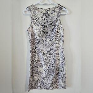 120% Lino Linen Cotton Watercolor Pattern Sleeveless Dress Size S